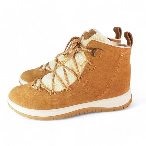 UGG Lakesider Heritage Mid Waterproof Suede Sneakers Chestnut 1121020 Women's 11 - Picture 2 of 11